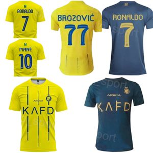 Club Soccer Al Nassr 7 Cristiano Ronaldo Jerseys 10 Sadio Mane 29 Abdulrahman Ghareeb 2 Sultan Al-Ghannam 94 Anderson Talisa Football Shirt Kits 2023 2024 Man Team