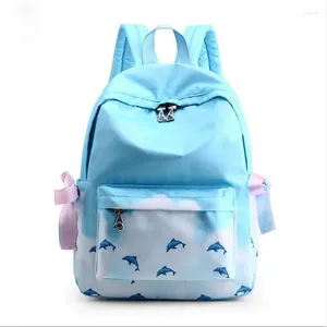 حقيبة ظهر النساء 2023 لطيف للمراهقين التدرج preppy النمط الشريط kawaii roucksack mochilas feminina