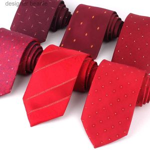 Boyun bağları kırmızı dokuma boyun bağları erkekler için kadınlar rahat düz renkli kravat takım elbise düğün iş sağlamacı için ince kravat