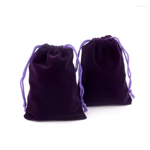 Jewelry Pouches 100pcs High Quality Velvet Drawstring Jewerly Bag For Gift Decorations Storage And Packaging