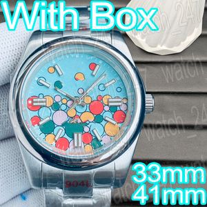 럭셔리 자동 시계 남성 디자이너 시계 자동 기계식 움직임 시계 41mm 33mm 시계 스테인리스 스틸 크리스탈 유리 느낌의 방수 손목 시계