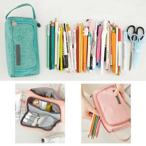 Simply Pencil Case Çok Katmanlı Büyük Öğrenci Kalem Kawaii Depolama Çantası Ofis Okulu Sevimli Kırtasiye Tedarik