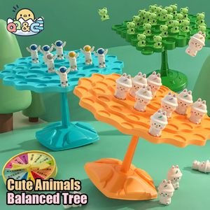 Intelligence toys Fun Frog Balance Tree Children Montessori Math Toys Balancing Board Game Parent child Interaction Tabletop Toy Gift 231215