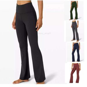 брюки lu женские леггинсы женская одежда полная длина узкие расклешенные брюки доступны в 5 цветах эластичная талия дизайнерская женская куртка lu брюки-клеш эластичные расклешенные брюки