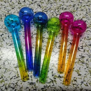 Tubo queimador de óleo de vidro pirex colorido, 4 tamanhos/10cm, queima de grandes tubos, pontas de unhas, cachimbo de mão, cachimbo de mão