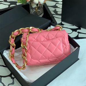 10A Retro Mirror quality Sheepskin Diamond Lattice 21CM Flap Bag Designer Women Cross Body Bags Luxuries Designers Chains Shoulder HandBag With Box c23