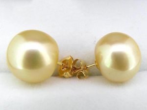 Studörhängen Natural Bebad South Sea Pearl Earring 14k Yellow Gold