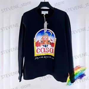 Men's Hoodies Sweatshirts Black Casablanca Sweatshirts Men Women Casual Crewneck T231215