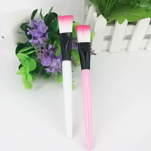 Pinceaux de maquillage professionnels, 10 pièces, brosse pour masque, en Nylon souple, manche en plastique blanc ou rose, outils de maquillage cosmétiques, pratiques et propres