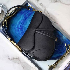 2021 Ladies Saddle Bag 100% prawdziwy skórzany ziarno Klasyczny luksusowy designerski designerski luksusowy torba 273p