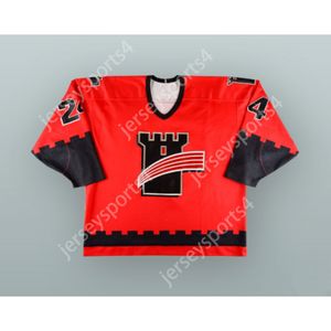 Niestandardowe Sylvain Plamondon 24 Quebec Remparts Red Hockey Jersey New Top Sched S-M-L-XL-XXL-3XL-4XL-5XL-6XL