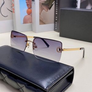 Designer Solglasögon Summer Semi-Rimless Glasses Mid-Century Modern Style Glasses Mens Women 5 Color High Quality274L