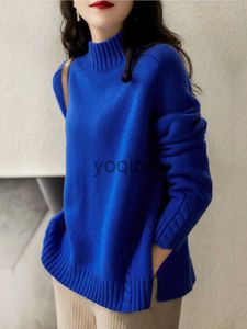 Kadın Sweaters Sweater Kadın Kış 2023 Koreli Moda Bultlenek Gevşek Küleyler Büyük boyutlu örgü uzun sle Top Kış Kadın Jersey J231215