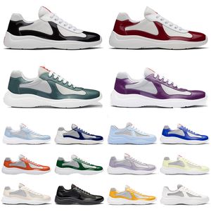 2024 HÄR HÖG Topp Sneakers Designer Casual Shoes Womens America Cup Low Running Shoes Soft Out Office Mesh Lace-Up Flat Platform Famous Outdoor Sports Trainers