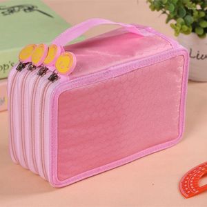 36/48/72 Holes Oxford School Pencil Case Creative Large Capacity Drawing Pen Bag Box Kids Multifunction Stationery Pouch Supply