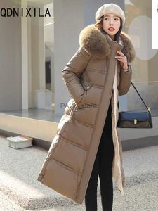 Women's Down Parkas Fashion Parkas for Women Korean Casual Jackets Elegant Overdimensionerade Coats New Thicken Warm Long Sleeve Top Autumn Winter 2023L231215