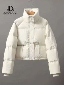 Piumino da donna Parka Giacca da donna 2023 Nuovo in vestiti imbottiti in cotone Corto coreano Moda Colletto alla coreana Addensare Pane Giacca Donna Cappotto Tops WinterL231215