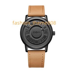 DOM M-1345 Concetto di moda nuova personalità orologio da uomo tecnologia creativa puntatore rotante orologi maschili magnetici con cuscinetti a sfera