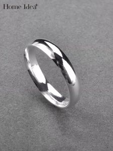 Bröllopsringar 999 Sterling Silver Simple Design Men Tail Ring Women Ring Fashion Veratile Silver Ring 231214