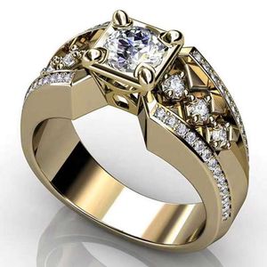 Solitaire Ring 14K Guld för män Natural 2 Diamond med smycken Anillos de Bizuteria Mujer Gemstone Rings Box