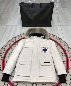 Topp pufferjackor herres designer riktig coyote päls utomhus wyndham vindbrytare jassen ytterkläder huva fourrure manteau down jacka coat hiver parka