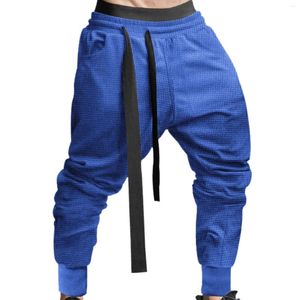 Pantaloni da uomo Tasca lunga da uomo Matita estiva Pantaloni da uomo slim casual a vita bassa con coulisse e zip a righe