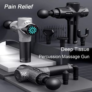 Massager całego ciała 24 V High -Frequency Professional Massage Gun Lcd Touch Electric 12 Burn Pistolet dla głębokiego bólu mięśni 231214