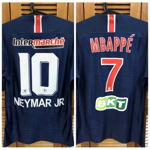 P*G 18/19 Match Morn Player Ausgabe Cup Home Shirt Trikot Kurzärmel Cavani Mbappe Neymar Fußball Custom Name Patches Sponsor