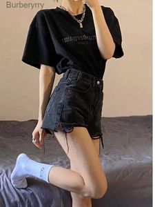 Women's Shorts Feynzz's Summer Wear Is A Trend Of Women's Salty And Sweet Western-style Age-reducing Fried Street Denim ShortsL231215