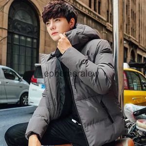 Parkas masculinas para baixo inverno na moda moda com capuz masculino jaet quente ien casaco à prova de vento impermeável puer algodão acolchoado blusão outdoorephemeralew