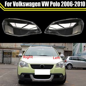 Bilens främre glasstrålkastare Cover Headlamp Shell Transparent Lampshade Mask Lens för VW Polo 2006 2007 2008 2009 2010 2010