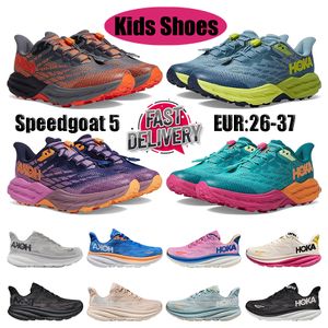 Jeden projektant dzieci hoka buty do biegania Clifton 9 Speedgoat 5 but but przedszkole dla dzieci młodzież atletyczny na świeżym powietrzu Big Boy Mała dziewczynka trenerzy Enfantis Treakers