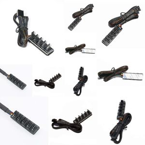 New Laptop Adapters Chargers 40cm 1 To 5 4-pins PWM Fan CPU Hub Computer PC Case Chasis Cooler Power Extension Cable Splitter Adapter Controller