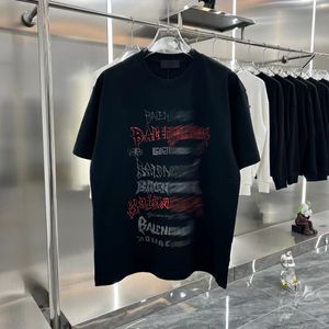 fashion luxury spring and summer shirt designer Men Casual Print Creative T Shirt Solid Breathable Loose Crew Neck Short Sleeve tide street Tees