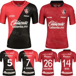 Man Atlas 23 CAICEDO Soccer Jerseys 2023 24 Club Team 30 AGUIRRE 20 ZAPATA 26 ROCHA 17 MARTINEZ 32 LOZANO 5 ZALDIVAR Football Shirt Kits Uniform Black Red Breathable