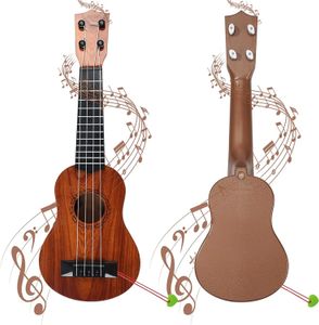 Tastiere Pianoforte 17 pollici Chitarra Ukulele per bambini 4 corde Mini chitarra Strumento musicale per bambini Giocattoli educativi con plettri per bambini Principianti 231214