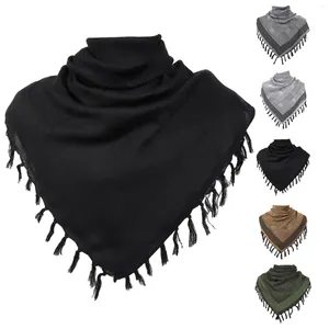 Lenços lenço keffiyeh hatta largo com borlas shemagh árabe houndstooth algodão unisex adulto cabeça bandas colher headband