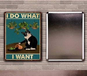 Kelly66 Pets Black Cat Book and Coffee Do Tin Want I Want Tin Poster Metal Sign Home Pub Bar Decor Painting 2030 cmサイズDY2257943582