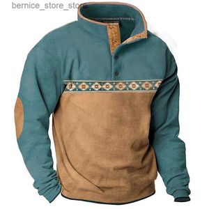 Polos masculinos outono botão vintage hoodie para homens moda oversized roupas masculinas casual moletom manga longa casual pulôver topos q231216