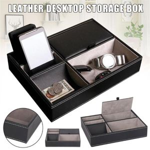 Jewelry Pouches Bags PU Leather Watch Protective Box Case Ring Display Storage Tray Desktop Holder Organizer For Women Men J55237I