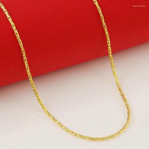 Correntes de alta qualidade 24k cor banhada a ouro colares imitação de corrente joias atacado
