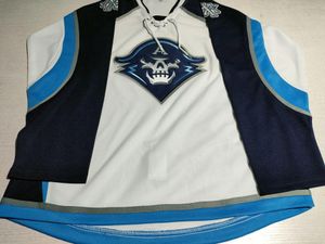 Camisa de hóquei Quicklite Milwaukee Admirals masculina personalizada personalizada Premier White AHL camisas goleiro qualquer número de nome costurado