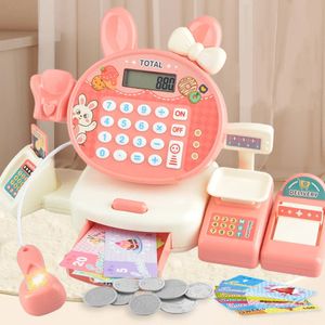 Ferramentas Oficina Cenário Simulação com Calculadora Supermercado Cash Register Set Pai Criança Interativa Play House Toy 231215