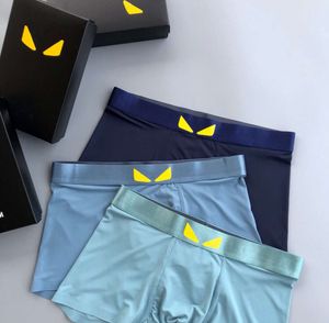 Underpants Mens Underwear Designer Curto Boxer Boxer Ice Silk Verão Seção Ultra Fina 2022 Popular Solto Shorts Head Slit L6576
