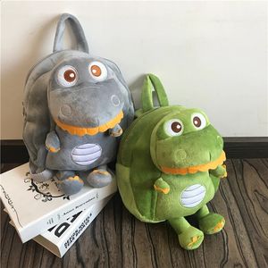 Mochilas dos desenhos animados dinossauro crianças mochila bonito 3d animal saco de escola para meninos e meninas outono pelúcia crianças saco de escola 231214