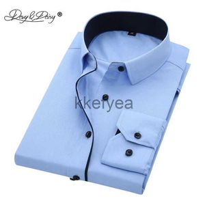 メンズドレスシャツDavydaisy Hot Sale High Quality Men Men Shirt Leng Sleeve Twill Solid Solic Formal Business Shirt Brand Man Dress Shirts DS085 J231215