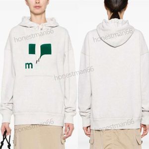 Isabel Marants Hoodies 24ss swobodne i modne drukowane litera z kapturem bawełniana bluza nowa kobiety designerski sweter mody długie rękawy Pullover Sportshirt