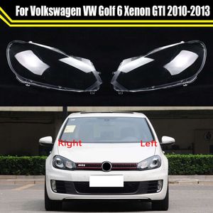 Front Shade Lamp Headlight Mask Headlights Shell Lampshade Cover Lens Glass for VW Golf 6 Xenon GTI 2010-2013