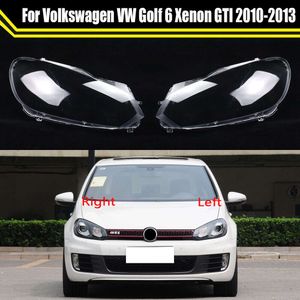 Anteriore Ombra Lampada Faro Maschera Fari Borsette Paralume Copertura Lente di Vetro per VW Golf 6 Xenon GTI 2010-2013