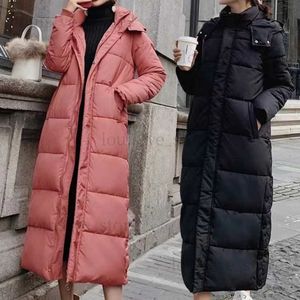 Damskie down parkas długie grube płaszcz parka damskie czapkę odpinaną luźną college na kolanach bawełniany płaszcz 2022 Zimowy nowy płaszcz Casual Comfort Ins Style T231215